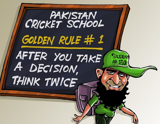 Pakistan Cricket School's golden rule! Pakistan Cricket ... This cartoon andmany more funny sports cartoons from teluguone.com